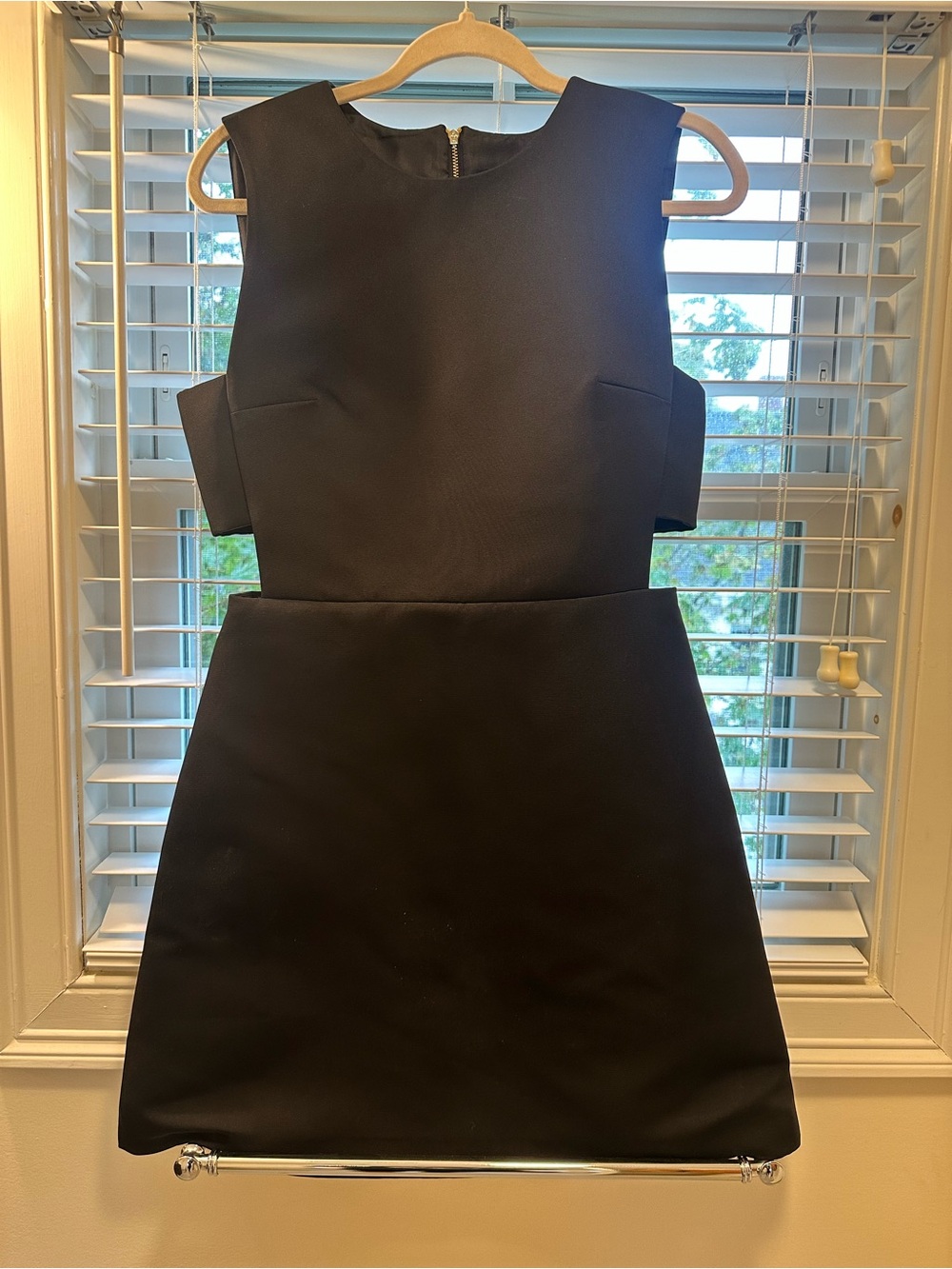 kate spade Black Sleeveless Mini Dress with Cutout Waist